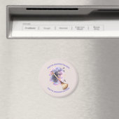 Pastel Broomstick Ride Magnet (In Situ (Geschirrspüler))