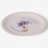 Pastel Broomstick Ride Pappteller (Schrägansicht)