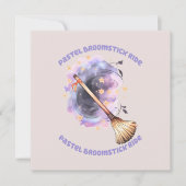 Pastel Broomstick Ride - Whimsical Witz Broom (Vorderseite)
