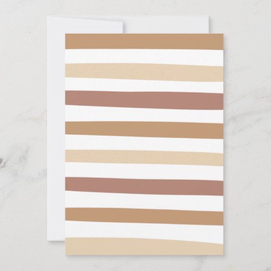 Pastel Brown Rainbow Boho Drive by Baby Shoounter Einladung (Rückseite)