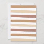 Pastel Brown Rainbow Gender Reveal Baby Shower Einladung (Rückseite)