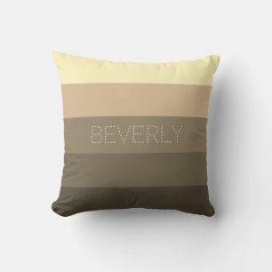 Pastel Brown Tan Yellow 5 Personalisierte Bezeichn Kissen