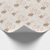 Pastel Brown Teddy Bear Hot Air Ballon Cloud Star Geschenkpapier (Ecke)