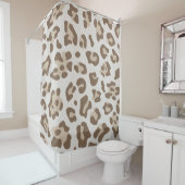Pastel Brown und Beige Leopard Duschvorhang (Beispiel)