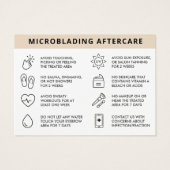 Pastel Brows Aftercare PMU Brow Instructions Card (Rückseite)