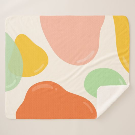 Pastel Bubbles Sherpadecke (Vorderseite (Horizontal))