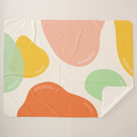 Pastel Bubbles Sherpadecke (Vorderseite (Horizontal))