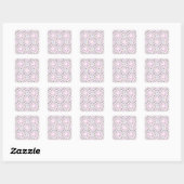 Pastel Bubbles Spiralmuster Quadratischer Aufkleber (Blatt)