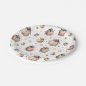 Pastel Bugs Niedliche Insektenmuster Wasserfarbenk Pappteller (Schrägansicht)