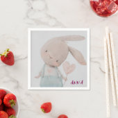 Pastel Bunny Bliss Napkins - Niedlich & elegant de Serviette (Beispiel)