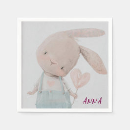 Pastel Bunny Bliss Napkins - Niedlich & elegant de Serviette