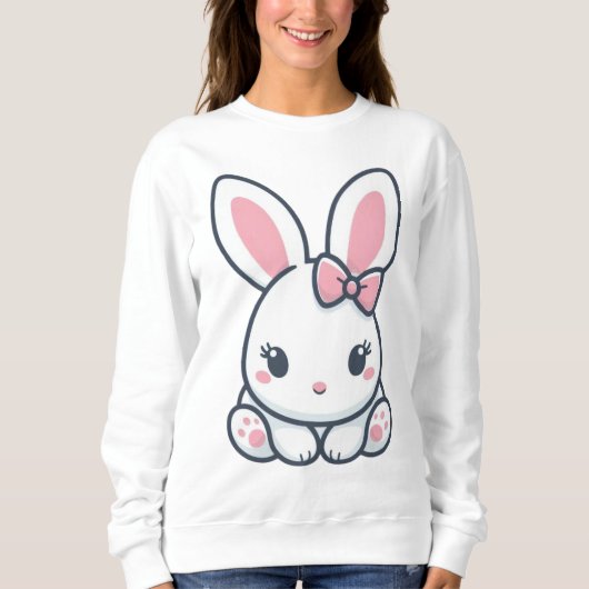 Pastel Bunny Charm Sweatshirt (Vorderseite)