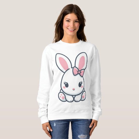 Pastel Bunny Charm Sweatshirt (Vorne ganz)