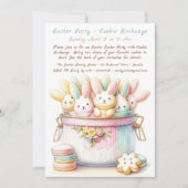 Pastel Bunny Cookie Exchange Einladung (Vorderseite)