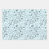 Pastel Bunny & Egg Easter Soft Set 3 Geschenkpapier Set (Vorderseite 3)