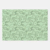 Pastel Bunny & Egg Easter Soft Set 3 Geschenkpapier Set (Vorderseite 2)