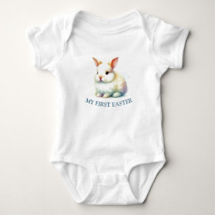 Pastel Bunny Face Baby Bodysuit - Mein erstes Oste Strampler