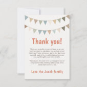 Pastel bunte danke für die Gäste der Babydusche (Vorderseite)