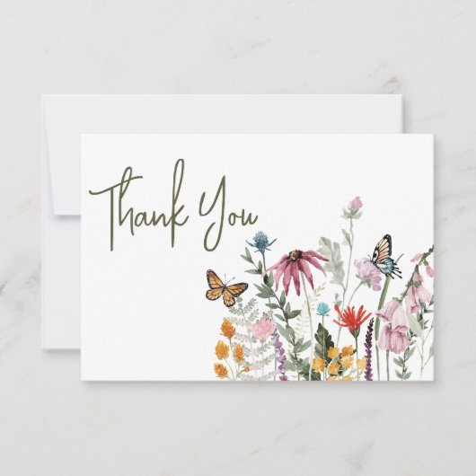 Pastel & Burgund Blooms Moderne Blumenhochzeit Dankeskarte (Vorderseite)