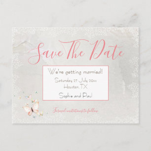 Pastel Butterfells Grenze/Save the Date Postkarten