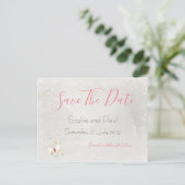 Pastel Butterfets Design Save the Date Postkarten (Stehend Vorderseite)