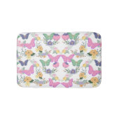Pastel Butterflies Badematte (Vorderseite)