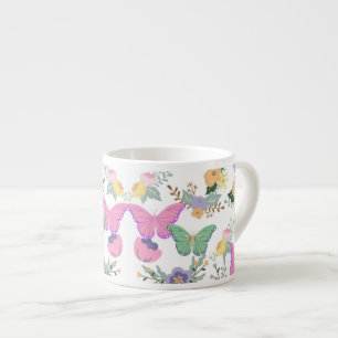 Pastel Butterflies Badewanne Cup Espressotasse