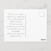 Pastel Butterflies Danke, Postcard Postkarte (Rückseite)