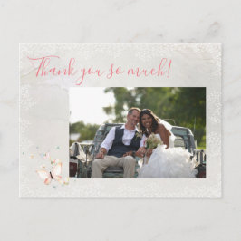 Pastel Butterflies Danke, Postcard Postkarte