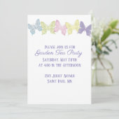Pastel Butterflies Einladung 5" x 7", (Stehend Vorderseite)