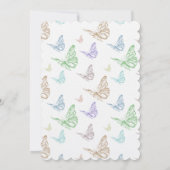 Pastel Butterflies Hochzeit Einladung (Rückseite)