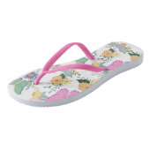 Pastel Butterflies Ladys Flip Flops Badesandalen (Schrägansicht)