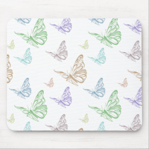 Pastel Butterflies Mousepad