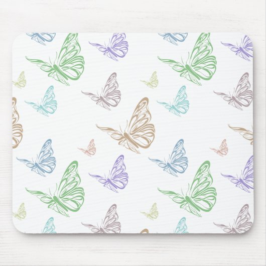 Pastel Butterflies Mousepad (Vorne)