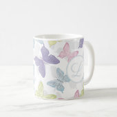 Pastel Butterflies Muster 11 oz Klassische Tasse (VorderseiteRechts)