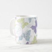 Pastel Butterflies Muster 11 oz Klassische Tasse (Vorderseite Links)