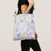 Pastel-Butterflies-Muster - All-Over-Print-Totbeut Tasche (Von Nahem)
