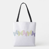 Pastel-Butterflies-Muster - All-Over-Print-Totbeut Tasche (Rückseite)