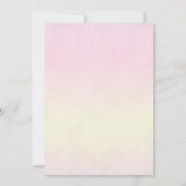 Pastel Butterflies Pink Lila Elegant Babydusche Einladung (Rückseite)