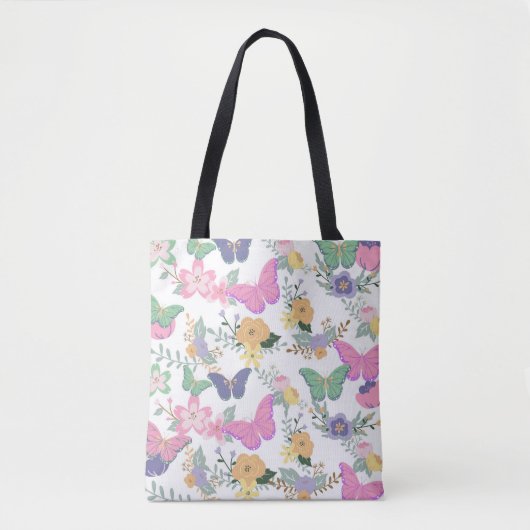 Pastel Butterflies Tasche (Vorderseite)