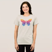 Pastel Butterfly Ästhetischer T - Shirt für Frauen (Vorderseite voll)