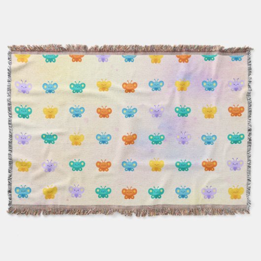Pastel Butterfly Decke (Vorderseite)