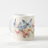 Pastel Butterfly Design Keramik Tasse (Vorderseite Links)