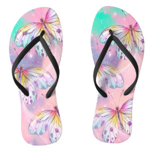 Pastel Butterfly Flip Flops für sie Badesandalen