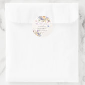 Pastel Butterfly Floral Danke Baby Dusche Runder Aufkleber (Tasche)