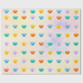Pastel Butterfly Gift Wrap - Kawaii Wrapping Paper Geschenkpapier
