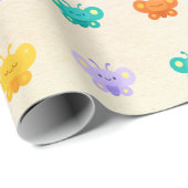 Pastel Butterfly Gift Wrap - Kawaii Wrapping Paper Geschenkpapier (Rolleneckpunkt)