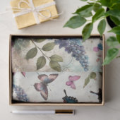 Pastel Butterfly Kisses & Blush Petals Decoupage Seidenpapier (Geschenk)