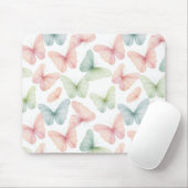 Pastel Butterfly Mousepad (Mit Mouse)