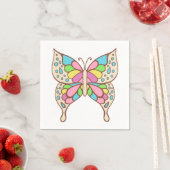 Pastel Butterfly Napkins Serviette (Beispiel)